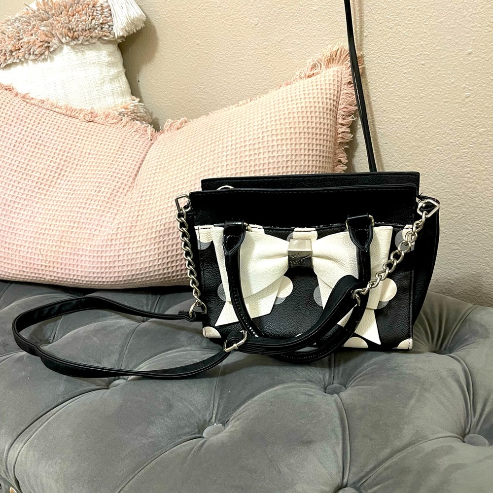 Betsey Johnson black and white polka dot
